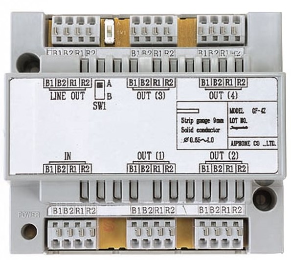 4-kanaals videoverdeler voor sterkbekabeling